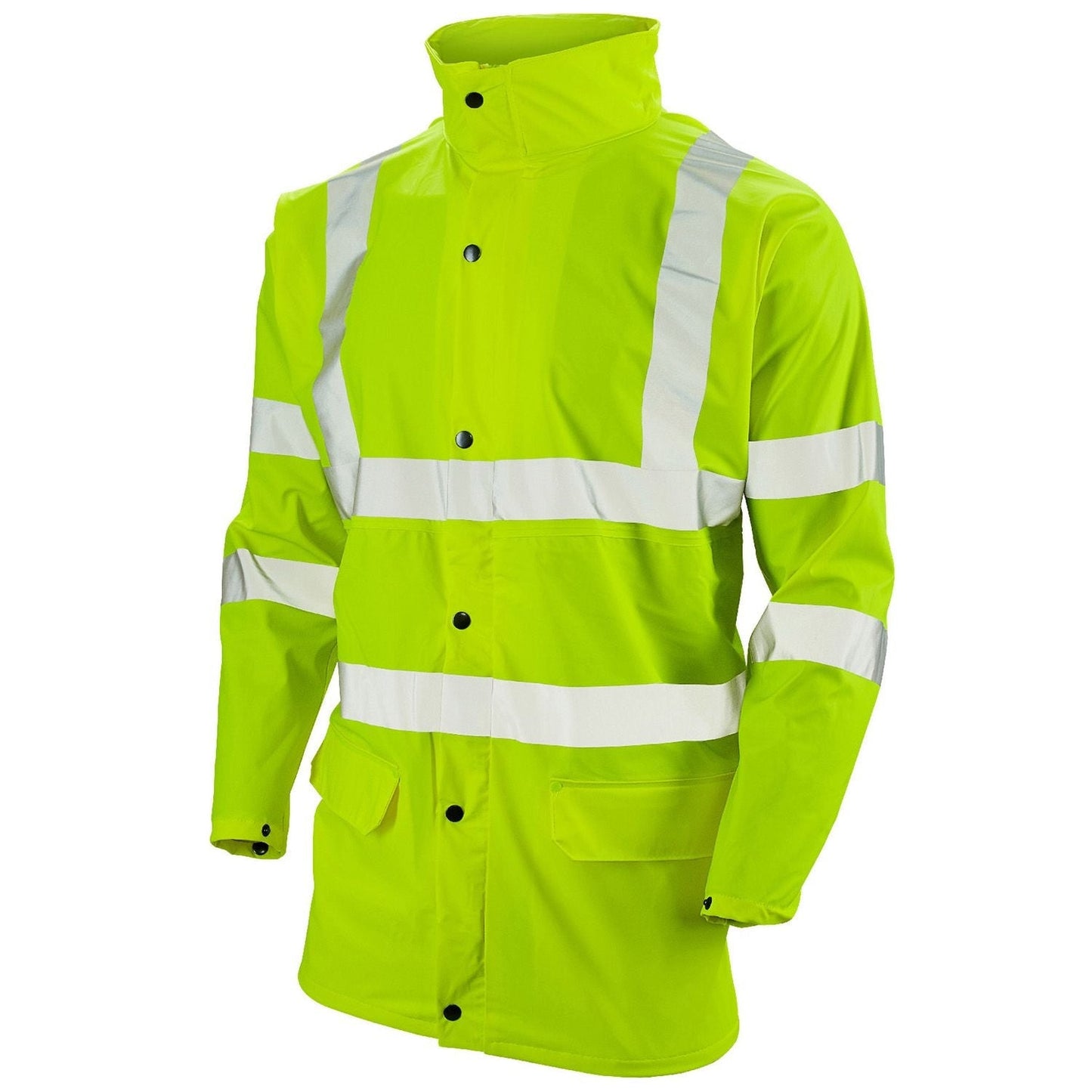 Stormflex Hi Vis Yellow PU Jacket Lightweight Waterproof Breathable Size M-XXL