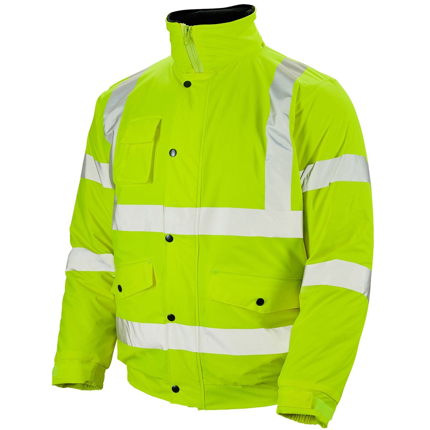 Stormflex Hi Vis Yellow Waterproof Bomber Jacket Breathable Heavy-Duty Zip