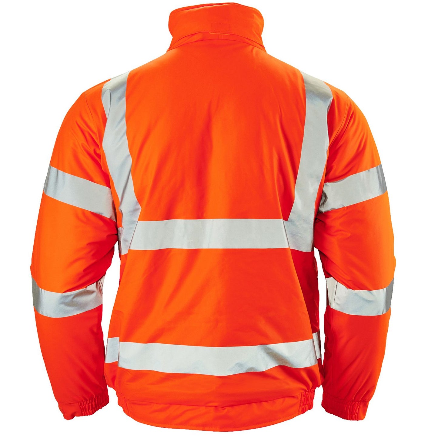 Stormflex Hi Vis Orange PU Bomber Jacket Waterproof Breathable Heavy-Duty