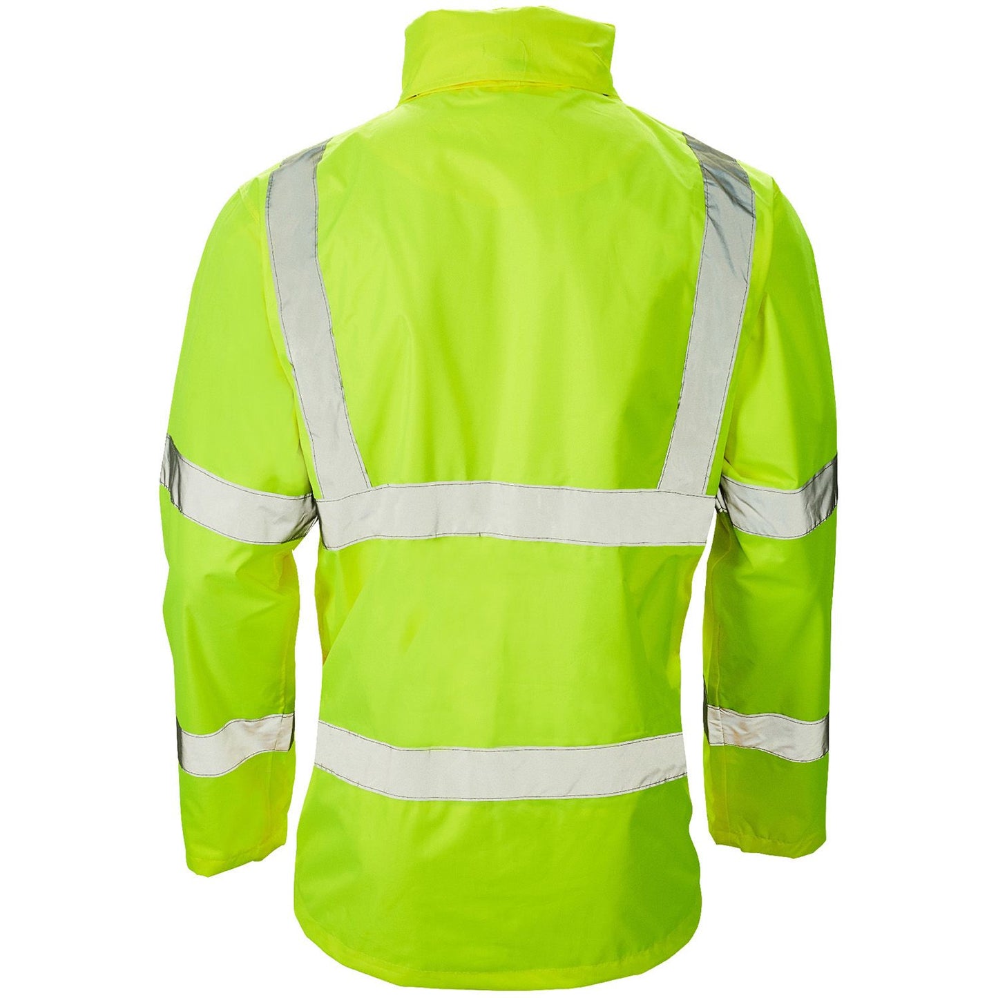 Supertouch Hi Vis Yellow Breathable Waterproof Jacket with Interactive Zip