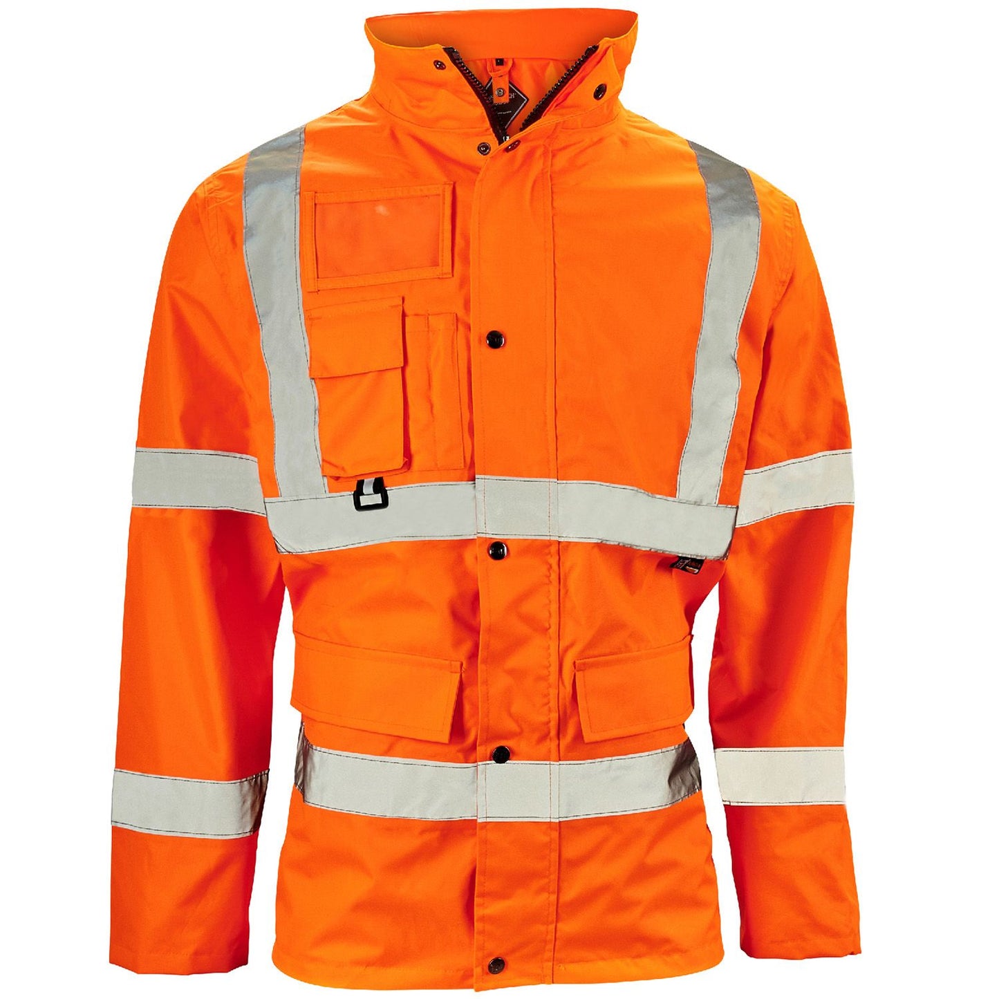 Supertouch Hi Vis Orange Breathable Jacket Waterproof with Interactive Zip