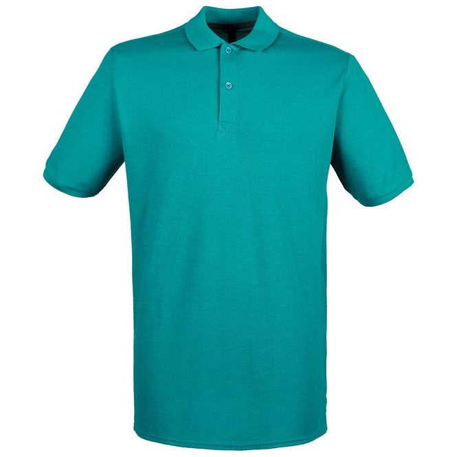 Henbury Micro-Fine PiquÃ© Polo Shirt Bright Jade Modern Fit 100% Cotton
