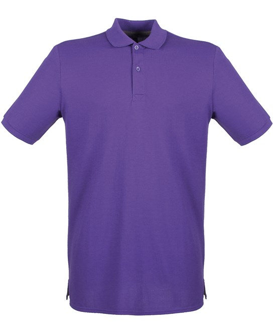 Henbury Micro-Fine PiquÃ© Polo Shirt Modern Fit Lightweight Purple 100% Cotton