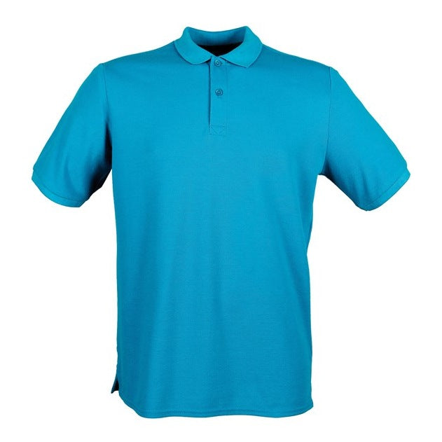 Henbury Micro-Fine PiquÃ© Polo Shirt Sapphire Blue Modern Fit 100% Cotton