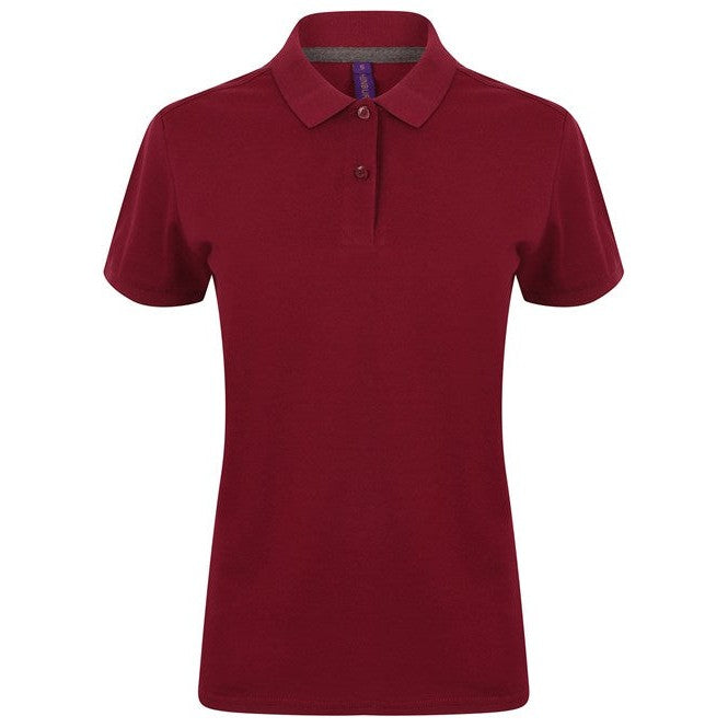 Henbury Women's Micro-Fine PiquÃ© Polo Shirt Modern Fit Lightweight Cotton