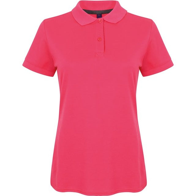 Henbury Women's Micro-Fine PiquÃ© Polo Shirt Modern Fit Lightweight Cotton