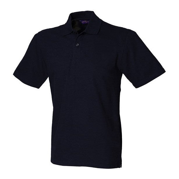 Henbury Slim Fit Stretch PiquÃ© Polo Shirt Cotton 2-Button Placket XS-2XL