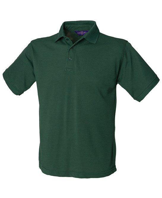 Henbury Classic PiquÃ© Polo Shirt 65/35 Bottle Green Workwear Comfortable Fit