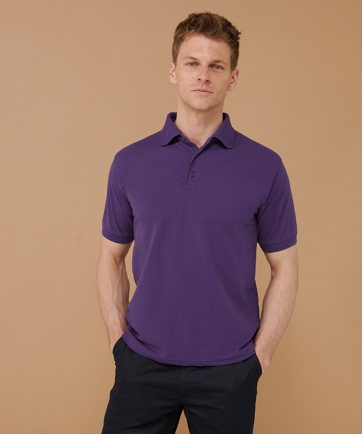 Henbury Classic PiquÃ© Polo Shirt 65/35 Bottle Green Workwear Comfortable Fit