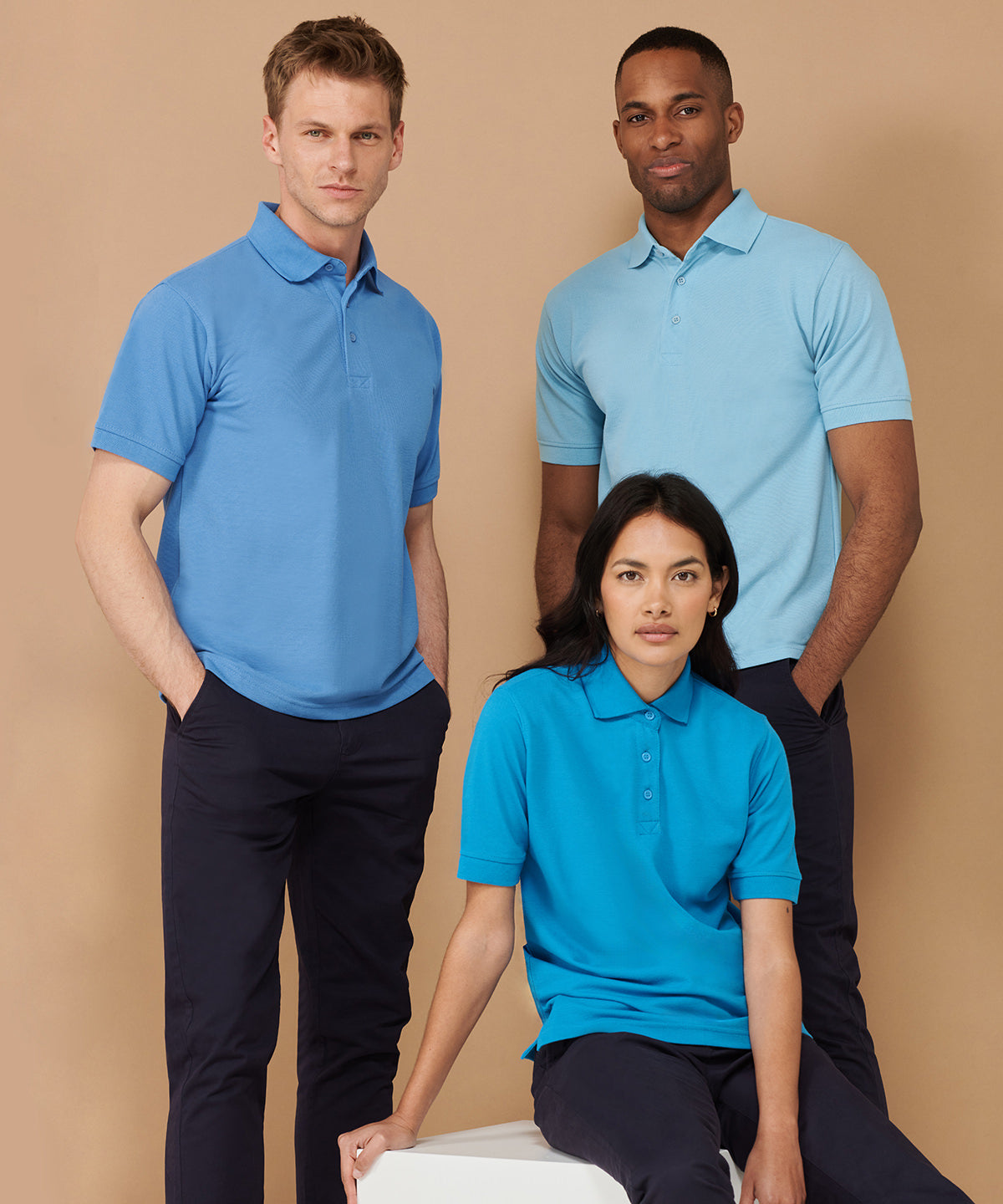 Henbury Classic PiquÃ© Polo Shirt 65/35 Bottle Green Workwear Comfortable Fit