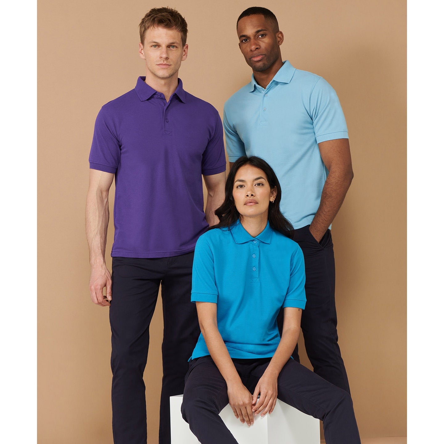 Henbury Classic PiquÃ© Polo Shirt 65/35 Fabric Olive Workwear Modern Fit
