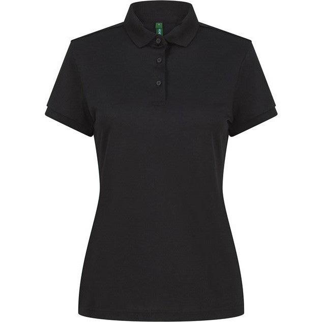 Henbury Women's Recycled Polyester Polo Shirt Eco-Friendly Wicking Fit