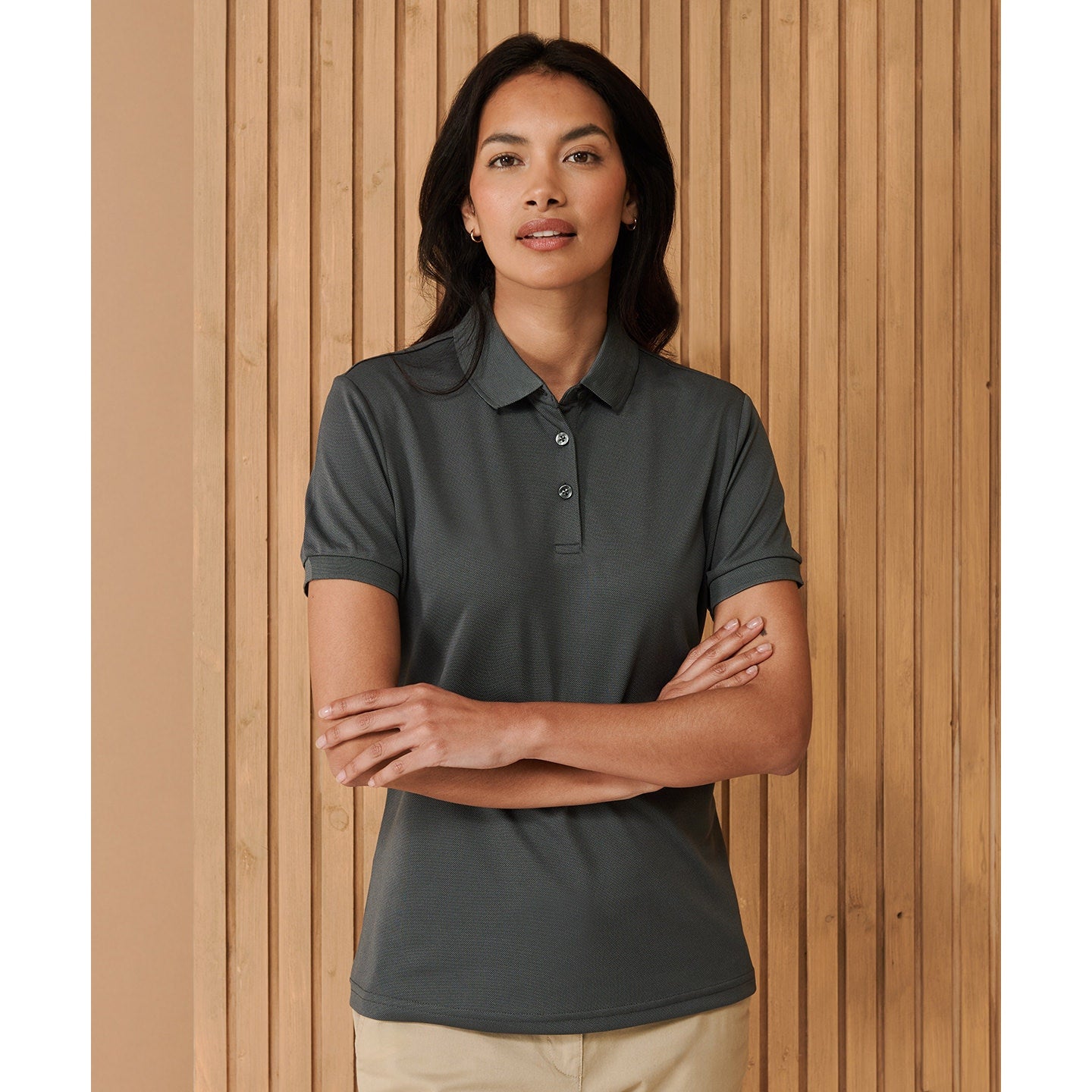 Henbury Women's Recycled Polyester Polo Shirt Eco-Friendly Wicking Fit