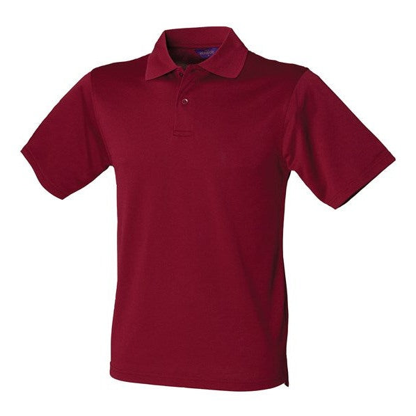 Henbury Coolplus Polo Shirt Burgundy Wicking Performance Micro PiquÃ©  XXS-5XL