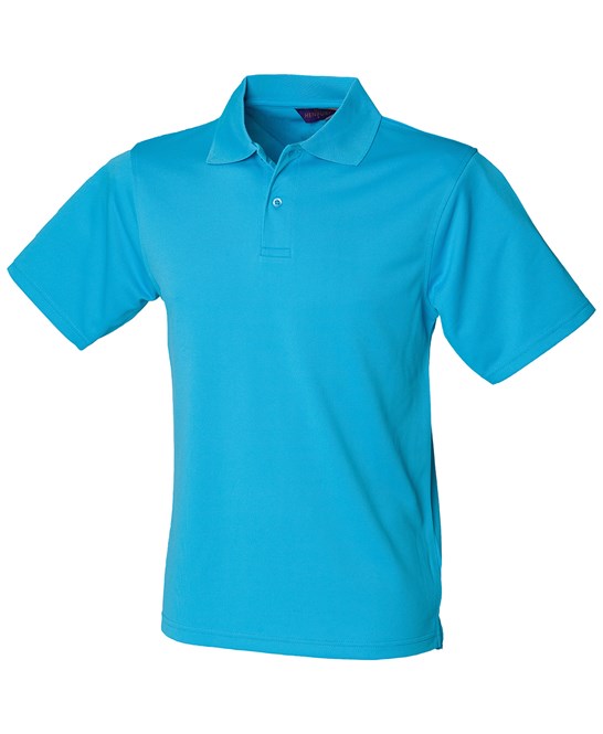 Henbury Coolplus Polo Shirt Turquoise Wicking Performance Micro PiquÃ©  XXS-5XL