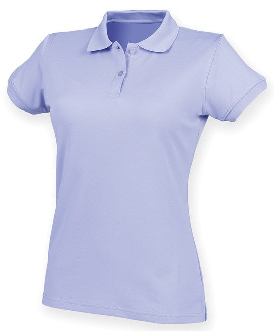 Henbury Women's Coolplus Polo Shirt Fitted Lavender Wicking Performance Top