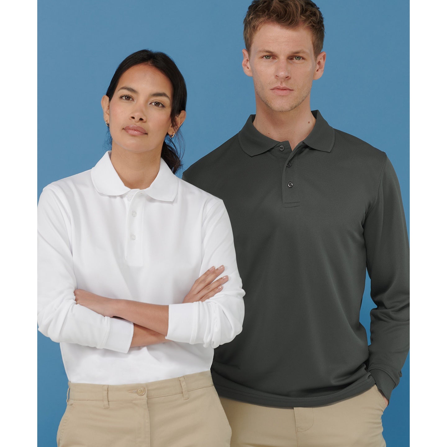 Henbury Long Sleeve Coolplus Polo Shirt Unisex Wicking Micro 100% Polyester
