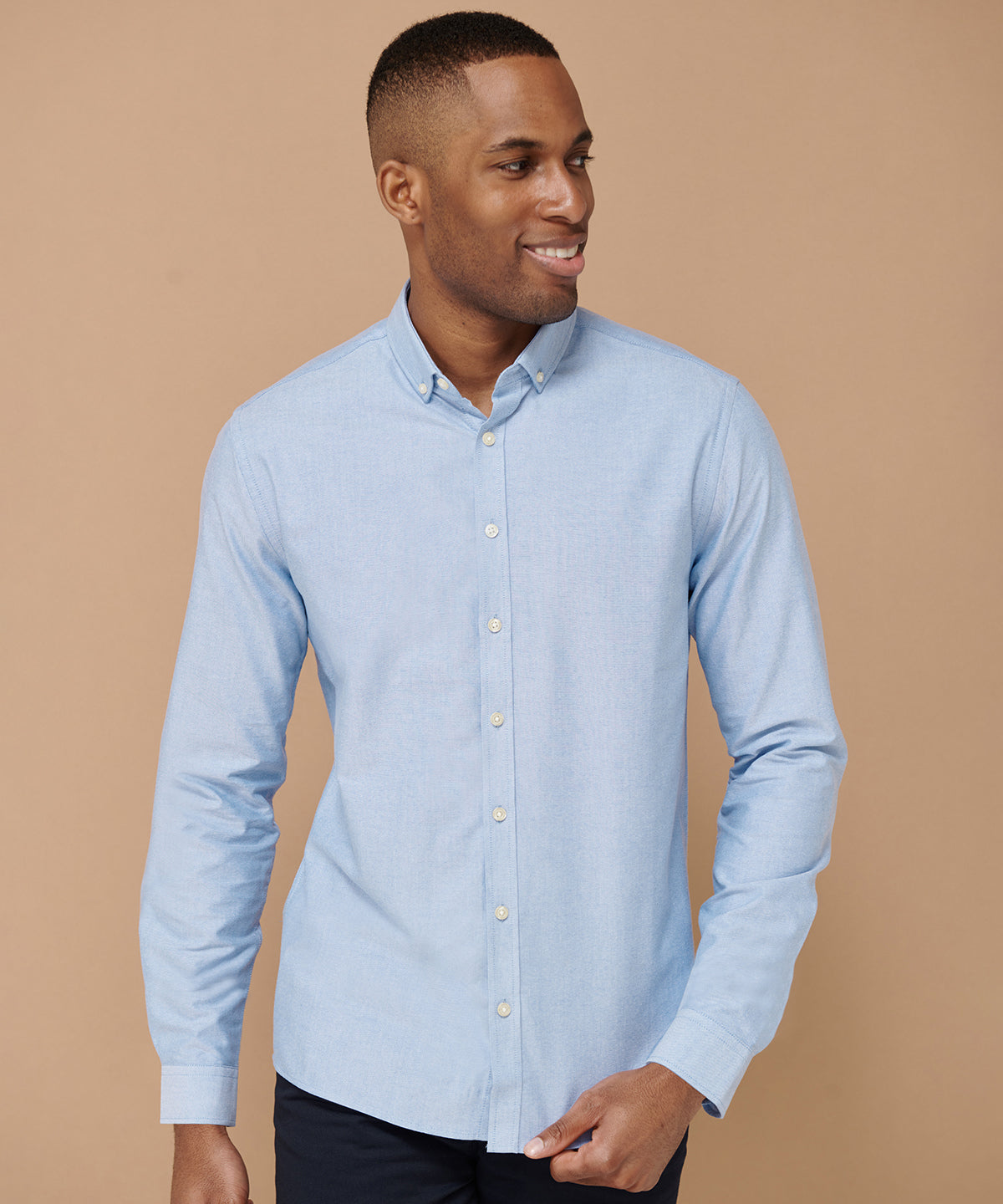 Henbury Modern Long Sleeve Oxford Shirt Wrinkle Resistant Tag Free Fit Options