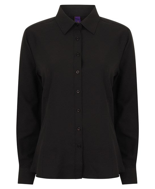 Henbury Women's Antibacterial Long Sleeve Wicking Shirt Quick Dry UV Protection