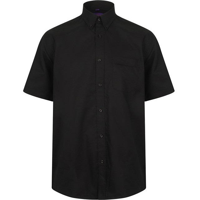 Henbury Antibacterial Wicking Short Sleeve Shirt Quick Dry Regular Fit S-4XL