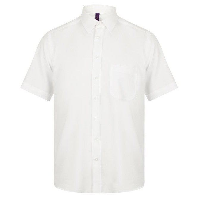 Henbury Antibacterial Wicking Short Sleeve Shirt Quick Dry Regular Fit S-4XL