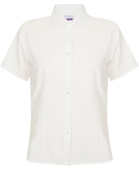 Henbury Women's Antibacterial Wicking Short Sleeve Shirt Quick Dry UVPF 50