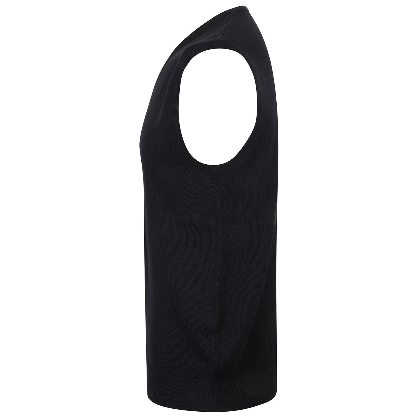 Henbury Sleeveless V-Neck Jumper Fine Knit 50% Cotton 50% Acrylic Various Sizes