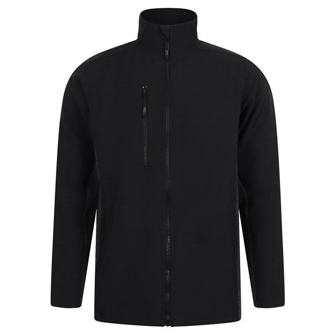 Henbury Unisex Softshell Jacket with Contrast Panels and Concealed Pockets
