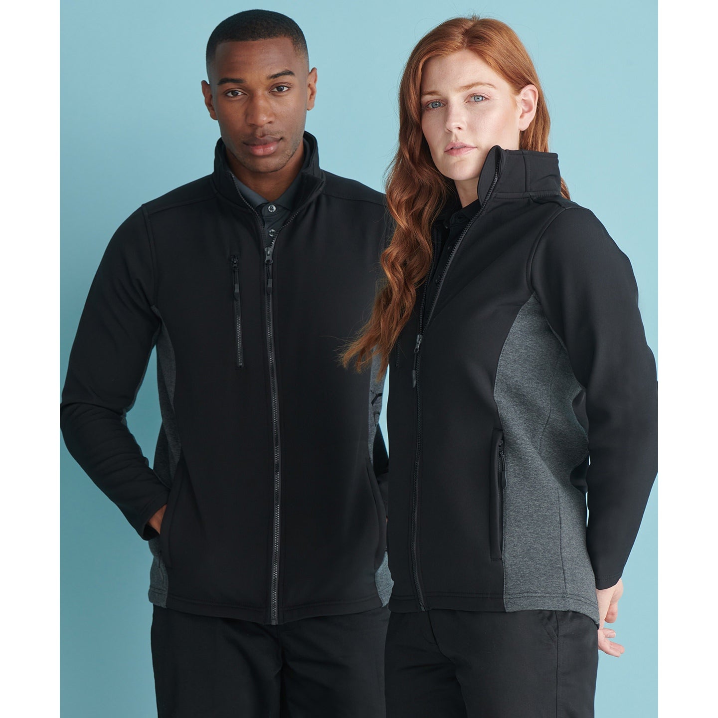 Henbury Unisex Softshell Jacket with Contrast Panels and Concealed Pockets