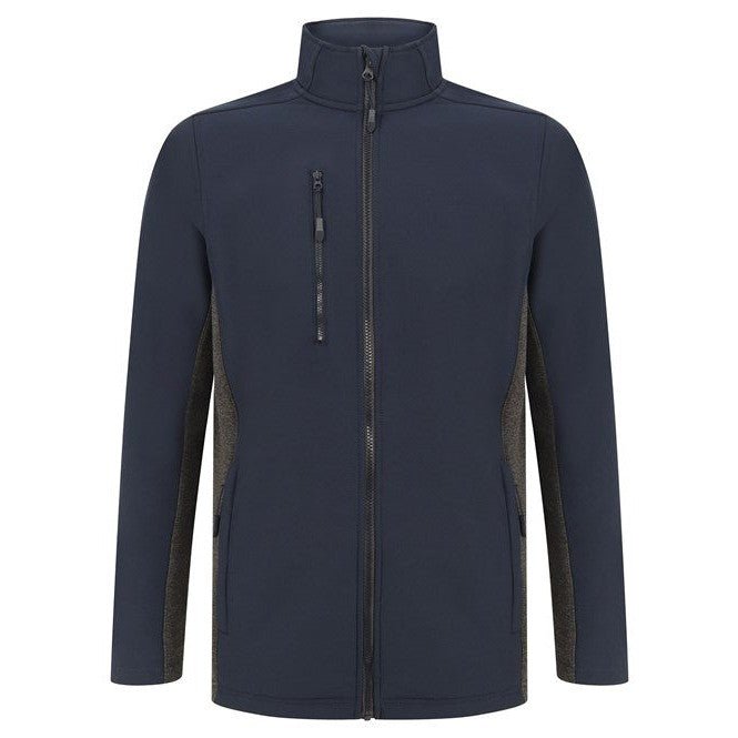 Henbury Unisex Softshell Jacket with Contrast Panels and Concealed Pockets