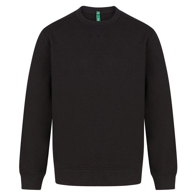 Henbury Unisex Sustainable Sweatshirt Recycled Cotton Polyester Crew Neck
