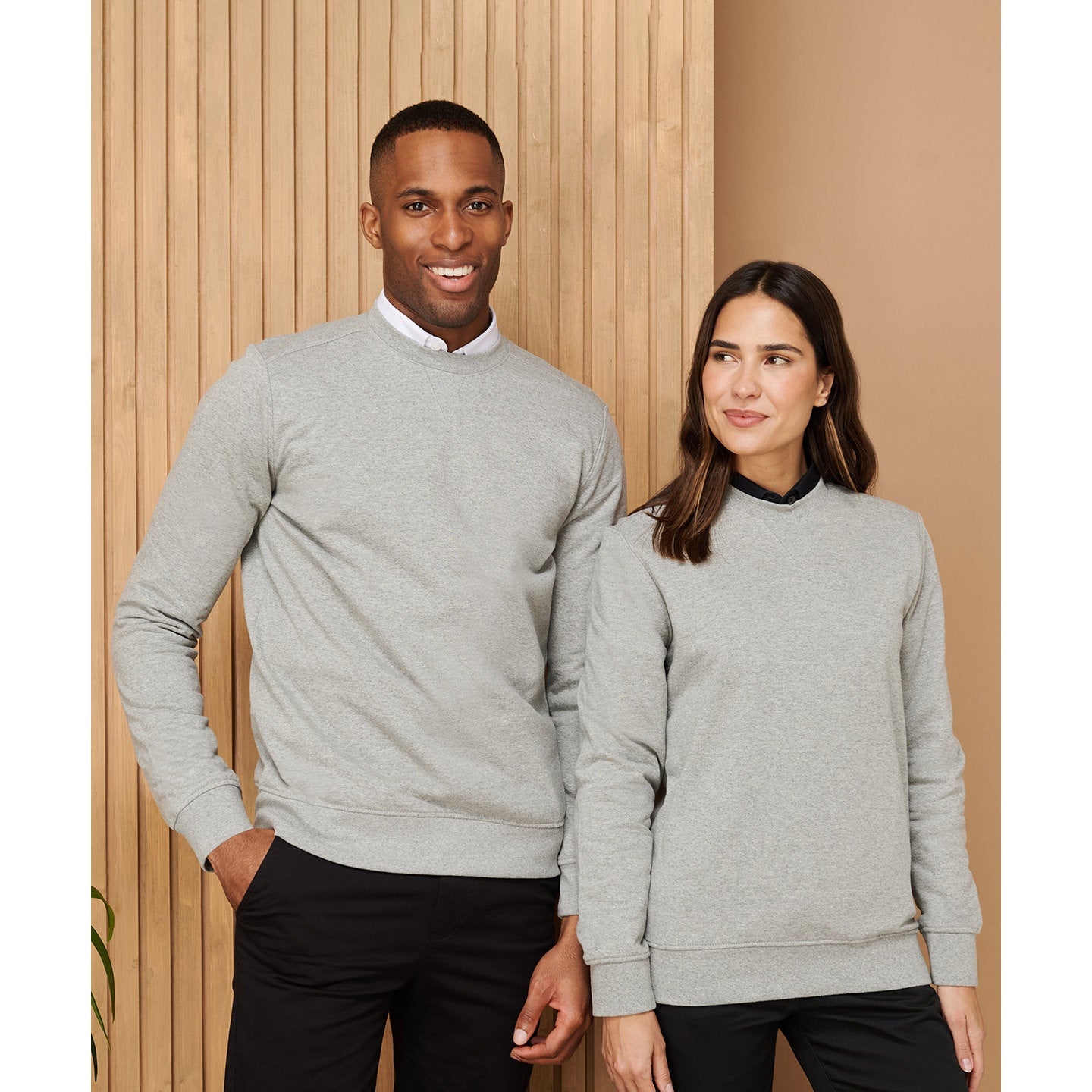 Henbury Unisex Sustainable Sweatshirt Recycled Cotton Polyester Crew Neck