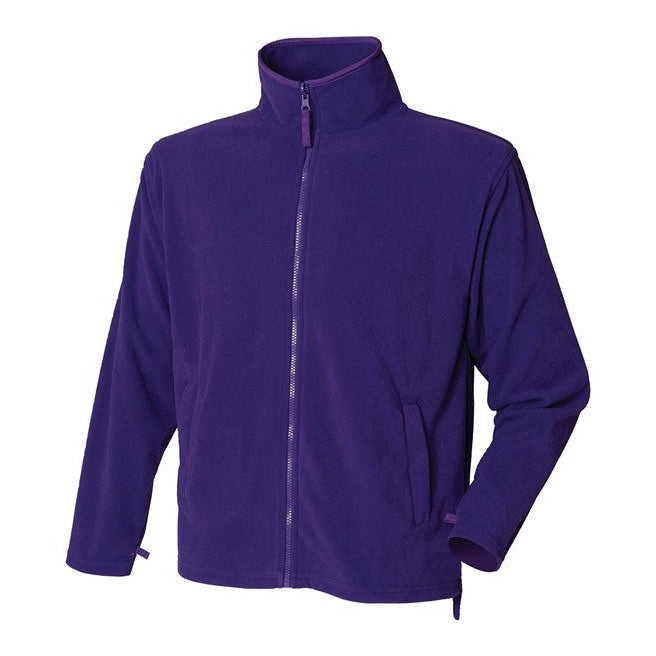 Henbury Microfleece Jacket Soft Anti-Pill Finish with Zip Pockets Sizes S-3XL
