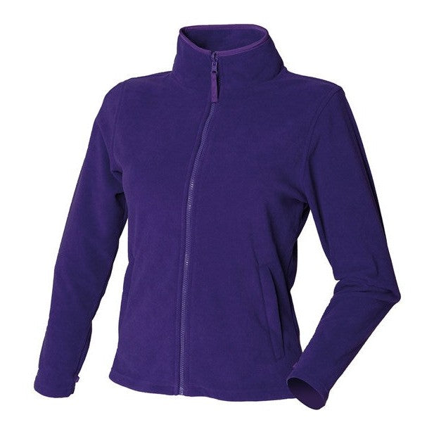Henbury Women's Microfleece Jacket Full Zip Soft Warm Anti-Pill Polyester