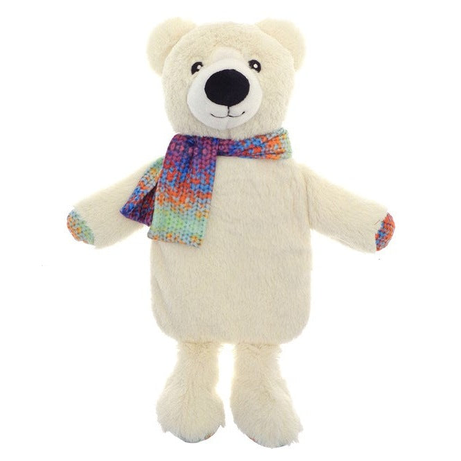 Cuddly Hot Water Bottle 0.8L with Soft Cover for Pain Relief & Warmth