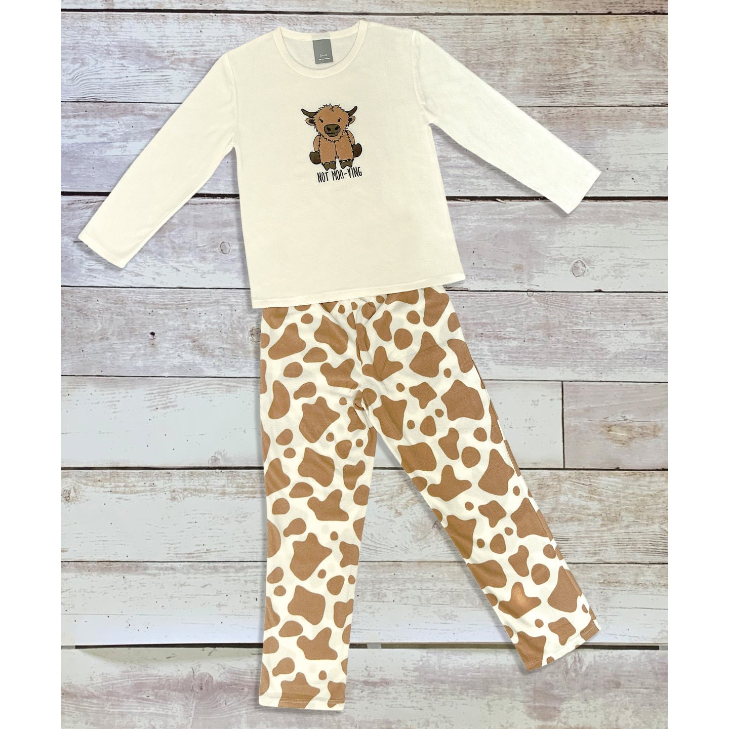 Fluffy Fleece AppliquÃ© Pyjamas for Women - Soft Sleepwear Sizes S-XL
