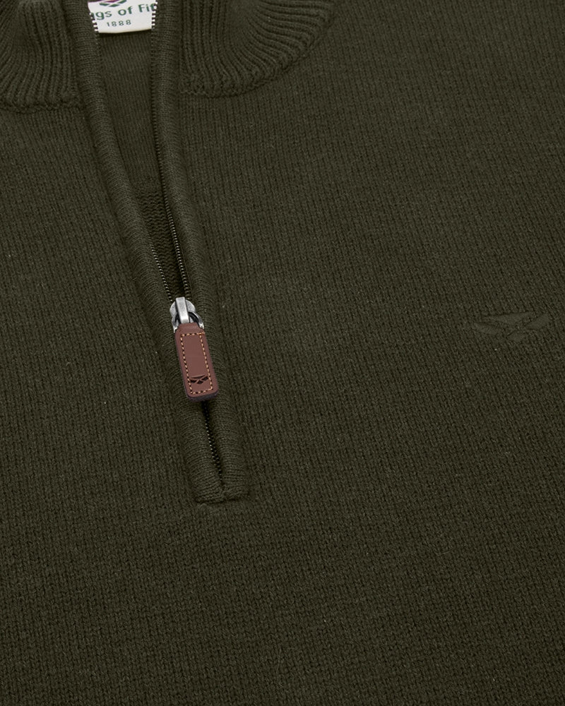 Hoggs Of Fife Falkirk 1 4 Zip Pullover Quarter 1/4-Zip Knit Sweater For Work