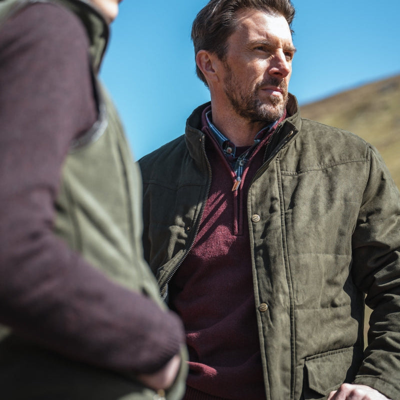 Hoggs of Fife Glenesk Quilted Jacket #colour_loden