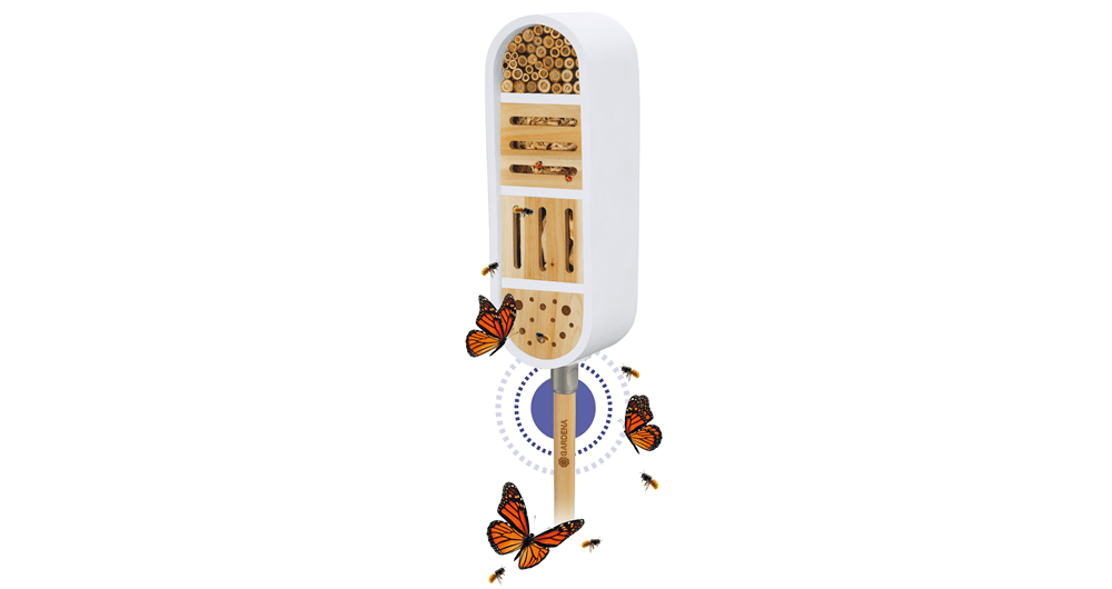 Gardena ClickUp! Insect Hotel for Bees, Ladybugs & Butterflies - FSC Certified