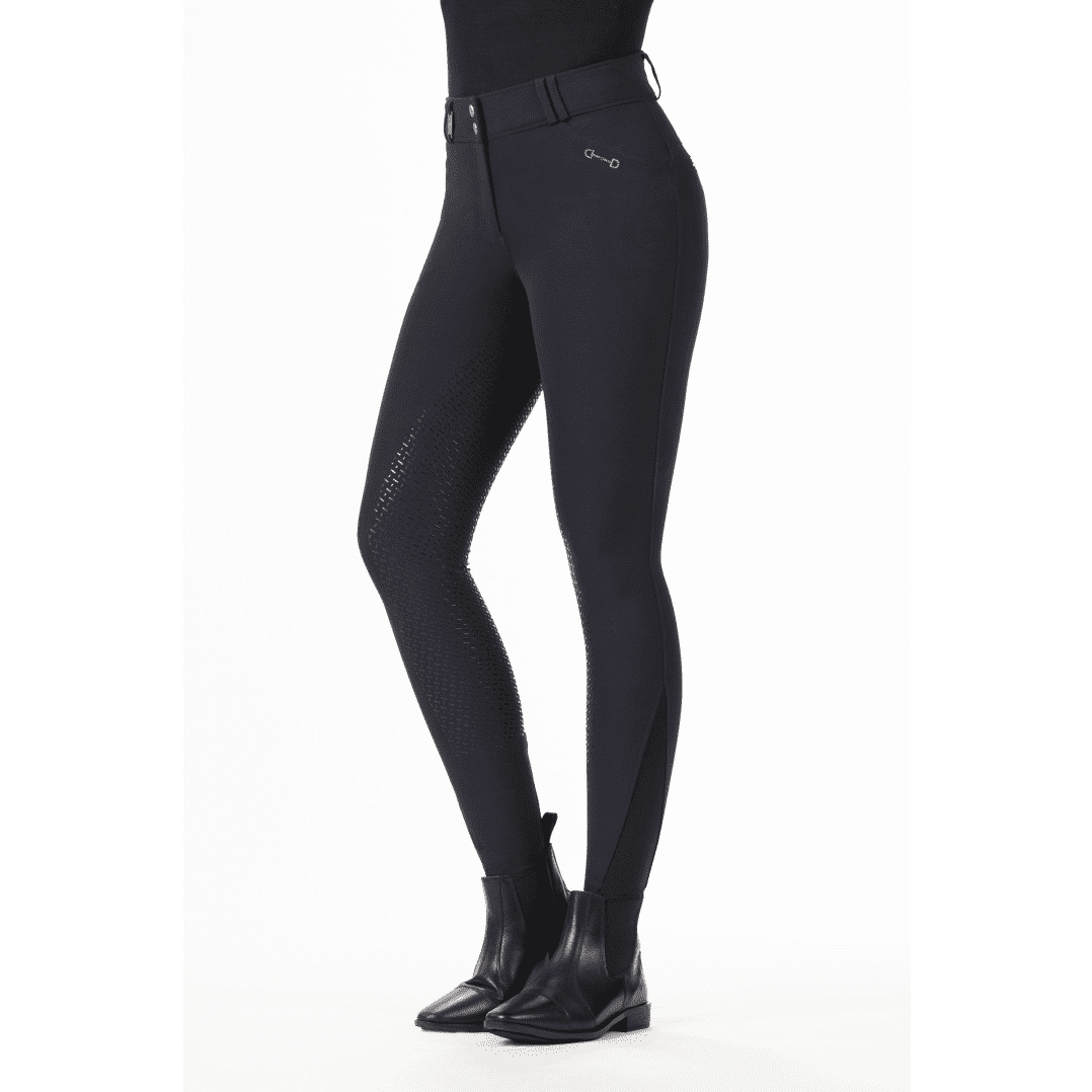 HKM Monaco Crystal Sili. Full Seat Riding Breeches #colour_deep-blue