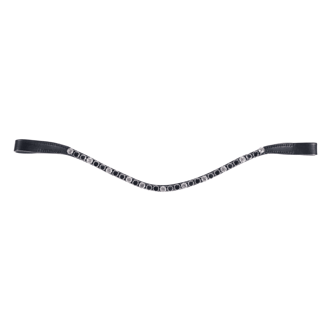 HKM Precious Browband #colour_black-grey-white