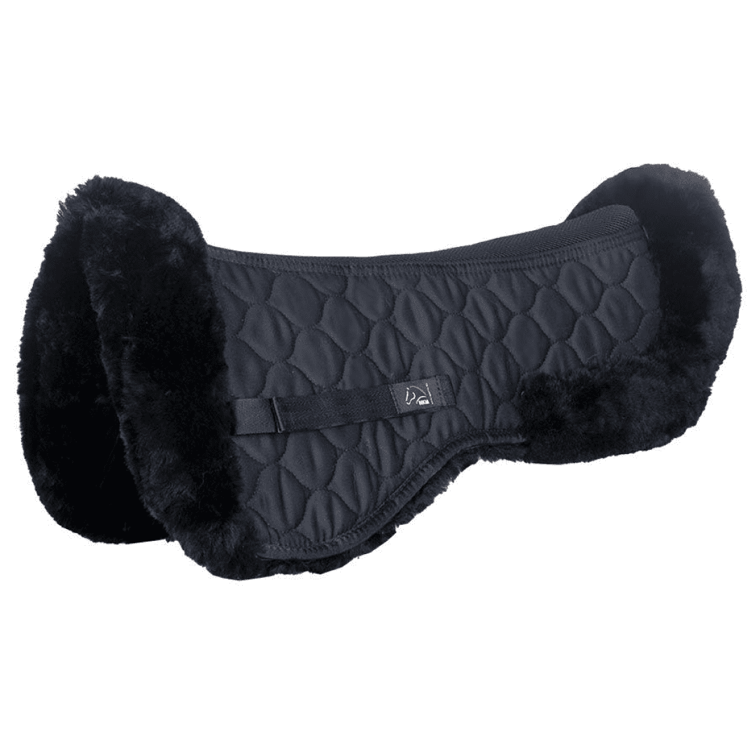 HKM Style Lambswool Saddle Pad #colour_black
