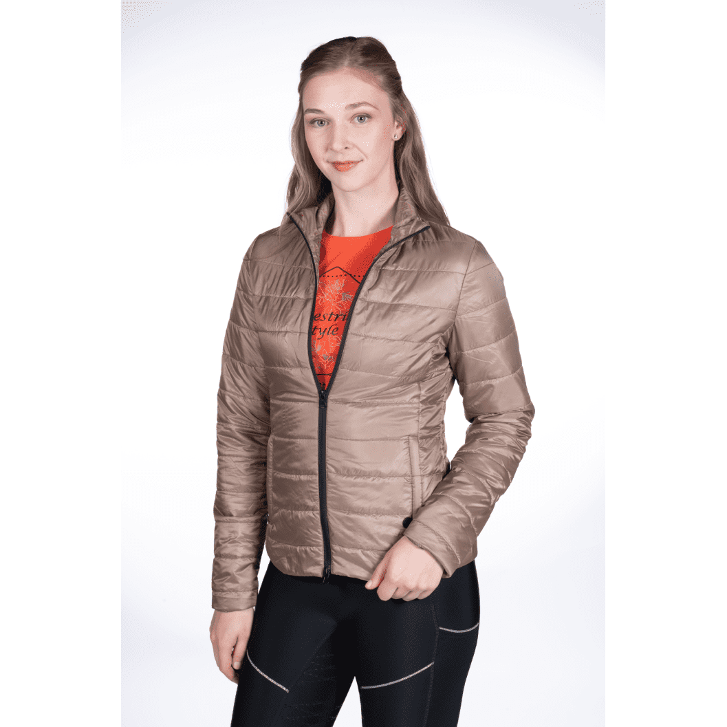 HKM Savona Style Quilted Jacket with Inside Print and Zip Pockets