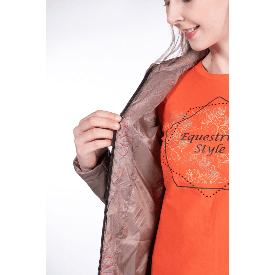 HKM Savona Style Quilted Jacket with Inside Print and Zip Pockets