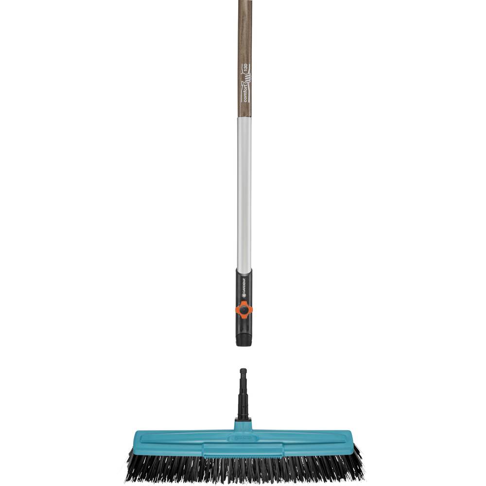 Gardena Combisystem Road Broom 45cm with Ash Wood Handle and Scraping Edge