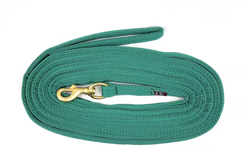 Mackey Equisential Padded Lunge Rein #colour_green