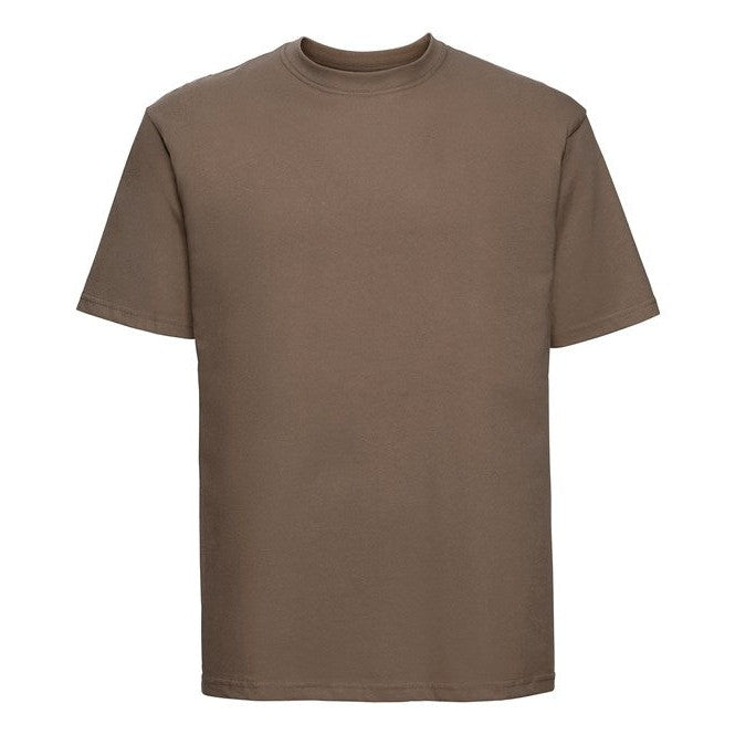 Russell Europe Super Ringspun Classic T-Shirt Mocha 100% Cotton Comfortable Fit