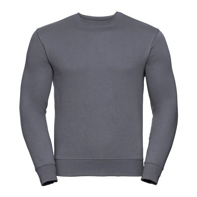 Russell Europe Set-In Sleeve Sweatshirt Convoy Grey 80% Cotton Contemporary Fit