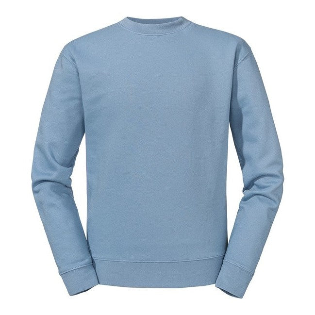 Russell Europe Set-In Sleeve Sweatshirt Mineral Blue 80% Cotton Contemporary Fit