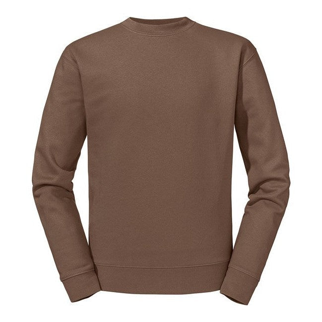 Russell Europe Set-In Sleeve Sweatshirt Mocha 80% Cotton Contemporary Fit